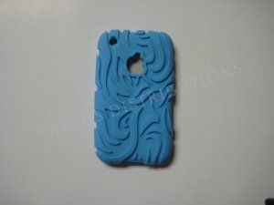 New Tribal/Tattoo Design Silicone For Iphone 3G/3GS - LIGHT BLUE