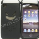 New Black Devil Design Silicone Cover For iPhone 4 - (0091)