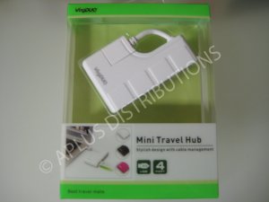New VogDuo Mini Travel 2.0 USB 4 - Port Hub - White