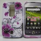 New Purple Hibiscus Swirls Design TPU Cover For Huawei Ascend M860 - (0021)