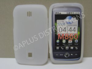 New Clear Solid Color Silicone Skin Case Cover For Huawei Ascend M860 - (0007)