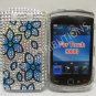 New Blue Cherry Blossom Series Bling Diamond Case For Blackberry 9800 - (0145)