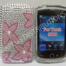 New Pink Cherry Blossom Bling Diamond Case For Blackberry 9800 - (0142)