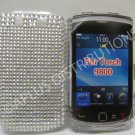 New White Solid Crystal Bling Diamond Case For Blackberry 9800 - (0097)
