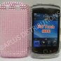 New Pink Transparent Pearls Bling Diamond Case For Blackberry 9800 - (0155)