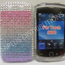 New Shades Of Pink N Purple Crystal Bling Diamond Case For Blackberry 9800 - (0010)