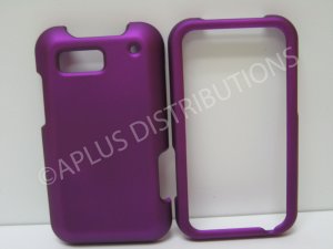 New Purple Rubberized Hard Protective Cover For Motorola Defy MB525 - (0057)
