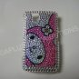 New Pink Melody Face Bling Diamond Case For Blackberry 9630 - (0086)