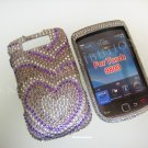 New Purple Growing Heart Bling Diamond Case For Blackberry 9800 - (0117)