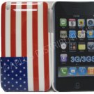 New Red/Wht/Blu American Flag Design Hard Protective Cover For iPhone 3G 3GS - (0094)