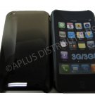 New Black Metallic Reflection Design Hard Protective Cover For iPhone 3G 3GS - (0093)