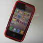 New Red Hard And Soft Design Hard Protective Cover For iPhone 4 - (0158)