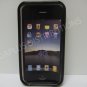 New Black Solid Color Design TPU Cover For iPhone 4 - (0133)