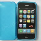 New Blue Transparent Multi-Circles Design TPU Cover For iPhone 4 - (0044)