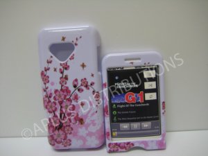 New Pink Cherry Blossom Small Hard Protective Cover For HTC G1 Dream - (0008)