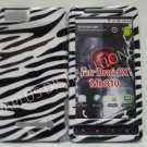 New Black Zebra Design Hard Protective Cover For Motorola Droid X MB810 - (0001)