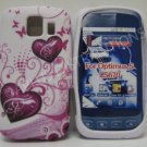 New Pink Two Heart Design TPU Cover For LG Optimus S LS670 - (0020)