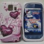 New Pink Two Heart Design TPU Cover For LG Optimus S LS670 - (0020)