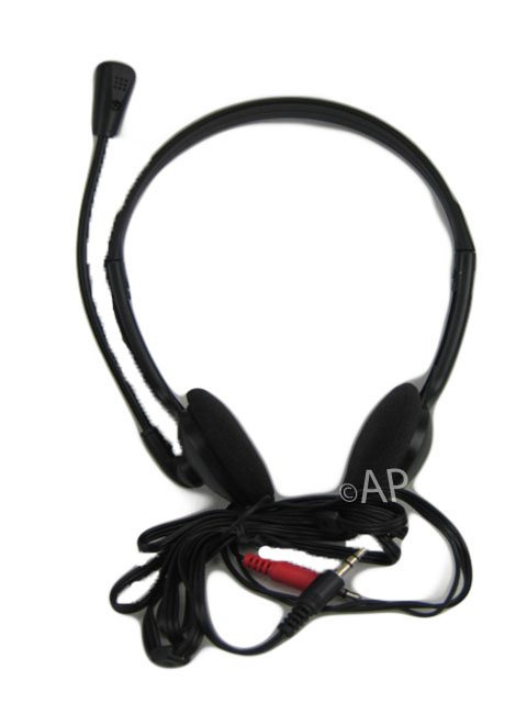 NEW STEREO HEADSET FOR COMPUTER PC SKYPE VOIP GAMING HEADSET HEADPHONE MIC