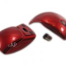 2.4G Wireless USB Cordless Folding Mouse For Desktop Notebook Laptop PC - Red