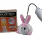 BUNNY HEAD RECHARGEABLE LED LAMP LIGHT FOR DESK TOP TABLE - WHITE