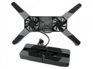 SUPER MINI FOLDING USB FAN LAPTOP NOTEBOOK COOLER PAD - GRAY