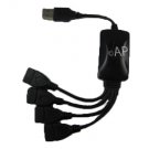 NEW 4 PORT MINI SMART HUB OCTOPUS - BLACK