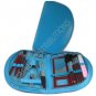 NEW 18-PIECE MANICURE & COSMETIC TRAVEL SET WCONVENIENT ZIPPER CASE - L BLU