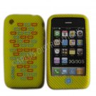 New Yellow Primo Bricks Design Silicone Cover For iPhone 3G 3GS - (0041)