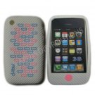 New White Primo Bricks Design Silicone Cover For iPhone 3G 3GS - (0040)