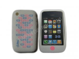 New White Primo Bricks Design Silicone Cover For iPhone 3G 3GS - (0040)