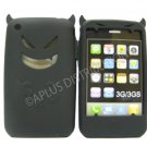 New Black Devil Design Silicone Cover For iPhone 3G 3GS - (0091)