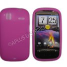 New Hot Pink Solid Color Silicone Cover For HTC Amaze 4G