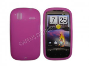 New Hot Pink Solid Color Silicone Cover For HTC Amaze 4G