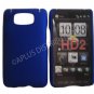 New Blue Solid Color Hard Rubberized Case Cover For HTC HD 2