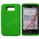 New Lime Green Solid Color Silicone Skin Case For HTC HD 2