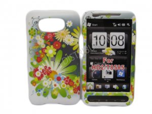 New Flower Series Design Hard Rubberized Case Cover For HTC HD 2