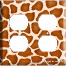 GIRAFFE SKIN ANIMAL PRINTS KIDS ROOM ELECTRICAL 4 HOLE OUTLET WALL PLATE GIRAFFE SKIN ANIMAL PRINTS KIDS ROOM ELECTRICAL 4 HOLE OUTLET WALL PLATE