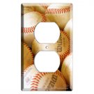NEW BASEBALL PLAYED OLD BALLS MLB ELECTRIC POWER OUTLET COVER WALL PLATE COVER