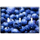 YAMMIE BLUEBERRY KITCHEN DECOR COVER TRIPLE LIGHT WALL SWITCH PLATE