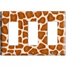 GIRAFFE SKIN ANIMAL PRINTS KIDS ROOM DECO ROCKER TRIPLE LIGHT SWITCH PLATE