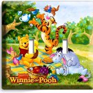 WINNIE THE POOH TIGGER EEYORE PIGLET DOUBLE LIGHT SWITCH WALL PLATE COVER DECOR