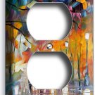 RAINY DAY ABSTRACT PAINTING DUPLEX OUTLET WALL PLATE COVER ART STUDIO HOME DECOR RAINY DAY ABSTRACT PAINTING DUPLEX OUTLET WALL PLATE COVER ART STUDIO HOME DECOR