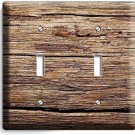 WORN OUT OLD RUSTIC WOOD DOUBLE LIGHT SWITCH WALL PLATE KITCHEN LOG CABIN DECO WORN OUT OLD RUSTIC WOOD DOUBLE LIGHT SWITCH WALL PLATE KITCHEN LOG CABIN DECO