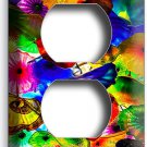 COLORFUL MURANO GLASS DUPLEX OUTLET WALL PLATE COVER BEDROOM KITCHEN HOME DECOR