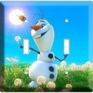 DISNEY FROZEN OLAF SNOWMAN DREAMING OF SUMMER DOUBLE LIGHT SWITCH PLATE BEDROOM
