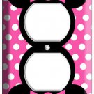 MINNIE MOUSE PINK POLKA DOTS POWER OUTLET WALL PLATE COVER GIRLS ROOM DECORATION MINNIE MOUSE PINK POLKA DOTS POWER OUTLET WALL PLATE COVER GIRLS ROOM DECORATION