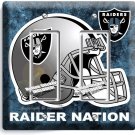 OAKLAND RAIDERS NATION NFL FOOTBALL TEAM DOUBLE GFCI LIGHT SWITCH WALL PLATE ART OAKLAND RAIDERS NATION NFL FOOTBALL TEAM DOUBLE GFCI LIGHT SWITCH WALL PLATE ART