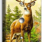 WHITETAIL DEER BUCK ANTLERS LIGHT DIMMER VIDEO CABLE WALL PLATE COVER HOME DECOR WHITETAIL DEER BUCK ANTLERS LIGHT DIMMER VIDEO CABLE WALL PLATE COVER HOME DECOR