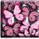 PINK BUTTERFLIES SINGLE LIGHT DOUBLE WALL PLATE BABY GIRL ROOM NURSERY ART DECOR PINK BUTTERFLIES SINGLE LIGHT DOUBLE WALL PLATE BABY GIRL ROOM NURSERY ART DECOR